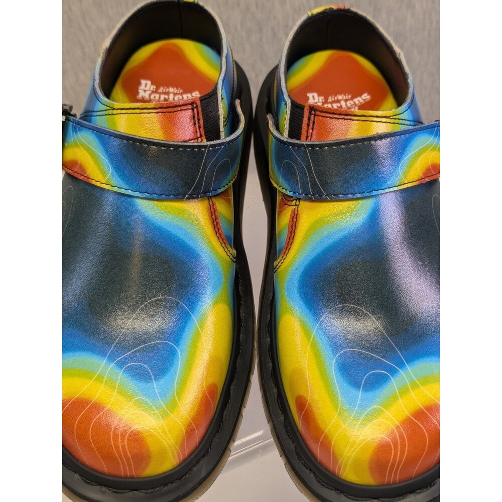 New Dr Martens Isham Slip-On Clog Mule Genix Nappa Leather Heat Map Women’s 6 US - Picture 3 of 9